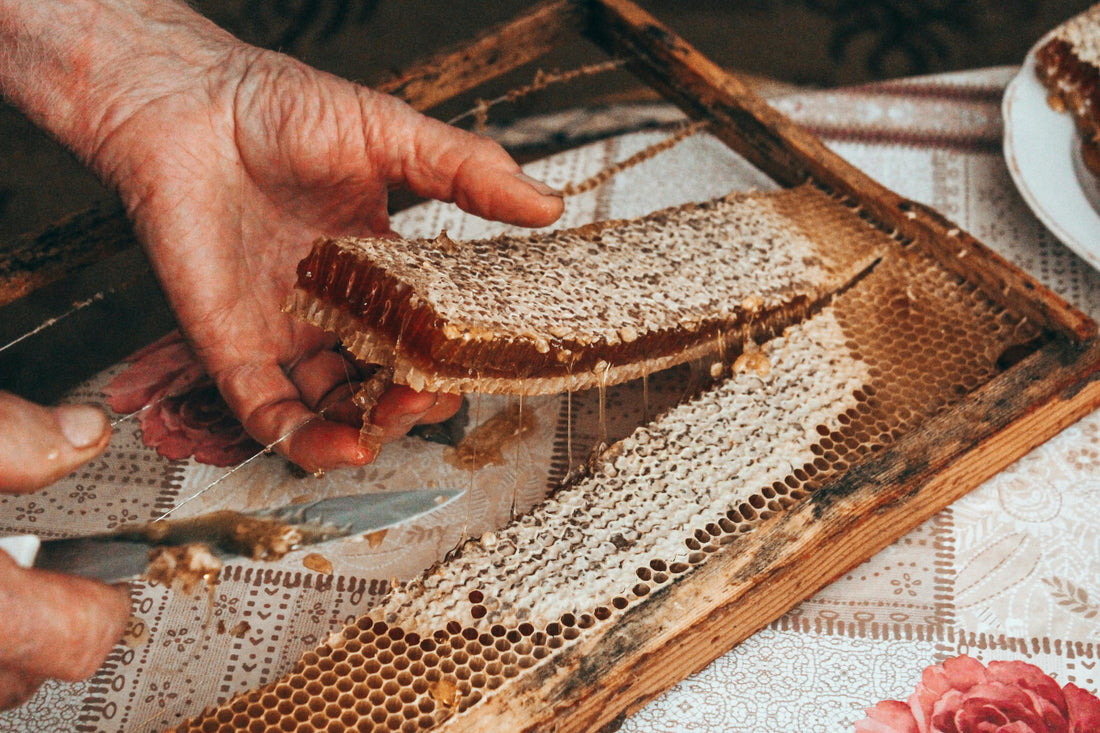 A photo of raw organic honey