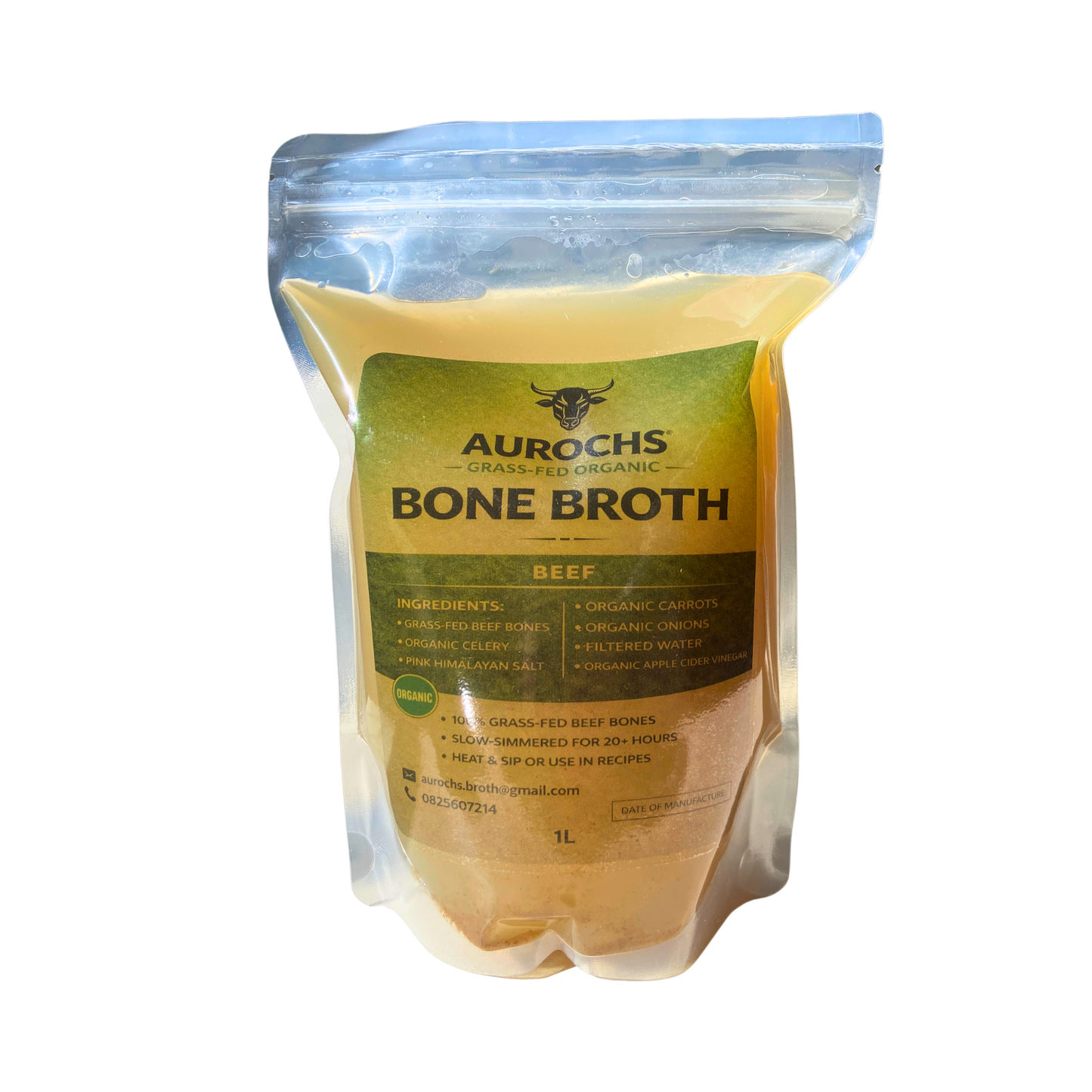 1l Grass Fed Beef Bone Broth