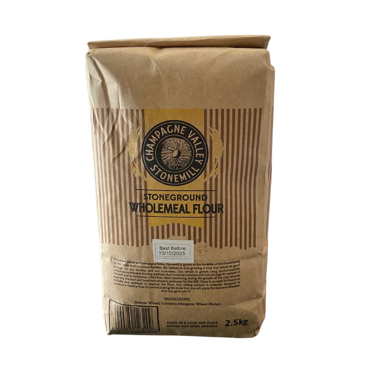 2.5kg Champagne Valley Non-GMO Stoneground Wholemeal Flour
